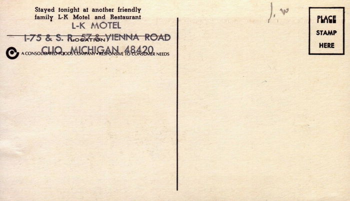 L-K Motel - Old Postcard View (newer photo)